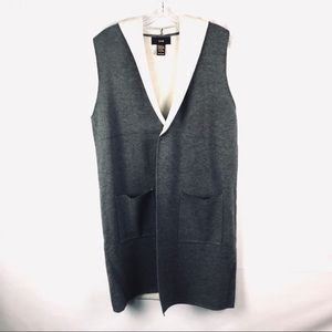 RAIN Sleeveless Hoodie Long Cardigan